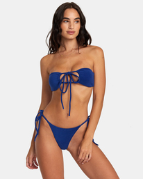 2 TEZZY SOLID SKIMPY BIKINI BOTTOM Purple UVJX400103 RVCA