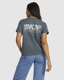 2 RVCA PALMS CUFFED EASY T-SHIRT Black UVJZT00194 RVCA