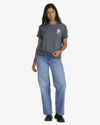 4 RVCA PALMS CUFFED EASY T-SHIRT Black UVJZT00194 RVCA