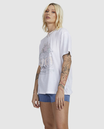 3 United Pops Relaxed - Oversized T-Shirt for Women White UVJZT00197 RVCA