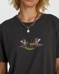 3 Angels Easy T-Shirt Black UVJZT00209 RVCA