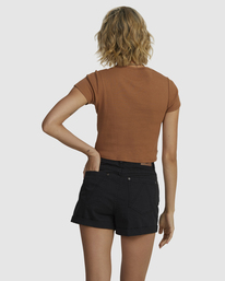 2 RVCA Radio Baby Tee Brown UVJZT00215 RVCA