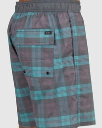 2 Opposites Print Elastic Waist Boardshorts Green UVYBS00111 RVCA