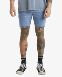 Mens frayed hot sale denim shorts