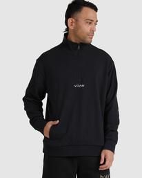 1 MINI FLIPPED HALF ZIP Black UVYFT00162 RVCA