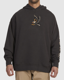 5 Eagle - Felpa con cappuccio da Uomo Black UVYFT00220 RVCA