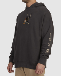 4 Eagle - Felpa con cappuccio da Uomo Black UVYFT00220 RVCA