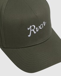 4 Alley Script Pinched Snapback Cap Green UVYHA00227 RVCA