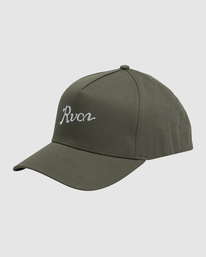 2 Alley Script Pinched Snapback Cap Green UVYHA00227 RVCA