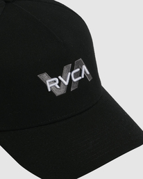 4 RVCA Offset Pinched Snapback Cap Black UVYHA00228 RVCA