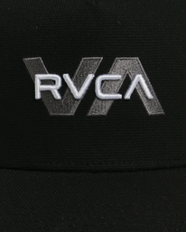 5 RVCA Offset Pinched Snapback Cap Black UVYHA00228 RVCA