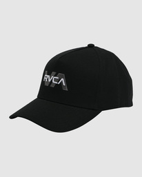 2 RVCA Offset Pinched Snapback Cap Black UVYHA00228 RVCA