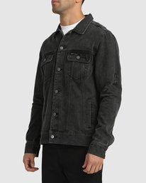 4 RVCA DISTRESSED DENIM JACKET Black UVYJK00103 RVCA
