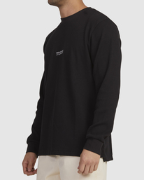 1 RVCA CIRCA WAFFLE LS T-Shirt Black UVYKT00204 RVCA