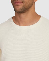 3 DUKE CREW KNIT White UVYSW00102 RVCA