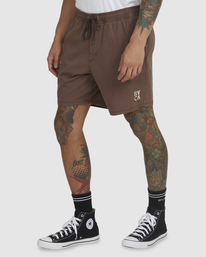 3 Escape Elasticized Shorts White UVYWS00113 RVCA