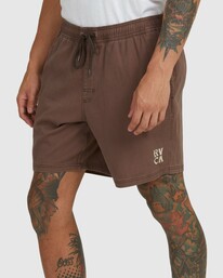 5 Escape Elasticized Shorts White UVYWS00113 RVCA