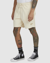 3 Escape Cord Elasticized Shorts White UVYWS00114 RVCA