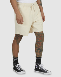 4 Escape Cord Elasticized Shorts White UVYWS00114 RVCA
