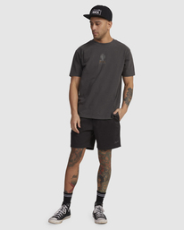 4 Escape Elastic Script Shorts Black UVYWS00130 RVCA