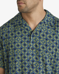 3 Dark Botanical Shirt Blue UVYWT00145 RVCA