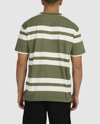 7 Lost Paradise Stripe - Maglietta da Uomo Green UVYZT00419 RVCA