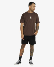 4 RADIO PALMS T-SHIRT Brown UVYZT00420 RVCA