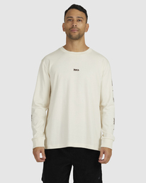 rvca, Radio Palms - Long Sleeve T-Shirt for Men, UNBLEACHED (wbs0) Radio Palms - Long Sleeve T-Shirt for Men UVYZT00421