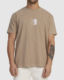 1 VA TORN T-SHIRT Brown UVYZT00529 RVCA