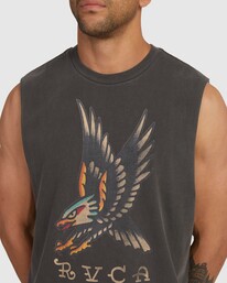 3 KRAK EAGLE MUSCLE Black UVYZT00536 RVCA