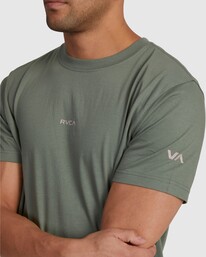 3 RVCA Offset T-Shirt Green UVYZT00586 RVCA