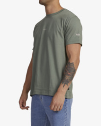1 RVCA Offset T-Shirt Green UVYZT00586 RVCA