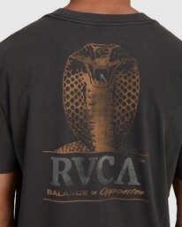 3 King Kobra T-Shirt Black UVYZT00593 RVCA