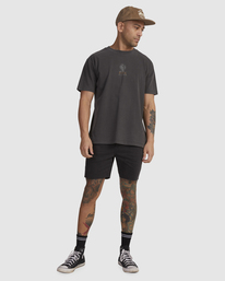 4 King Kobra T-Shirt Black UVYZT00593 RVCA
