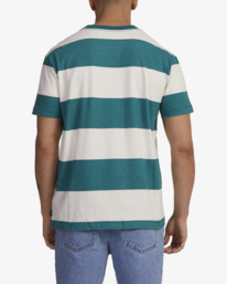 2 Zerox Stripe T-Shirt Blue UVYZT00606 RVCA