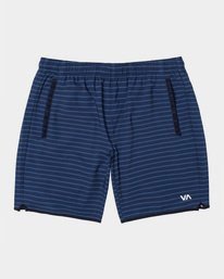 0 Yogger Stretch Elastic Waist Shorts 17" Blue V201TRYS RVCA