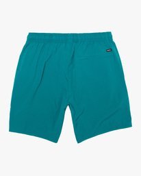 1 Yogger Stretch Elastic Waist Shorts 17" Blue V201TRYS RVCA