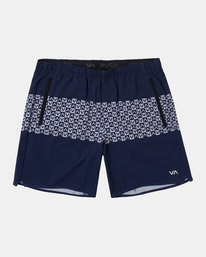 0 Yogger Stretch Elastic Waist Shorts 17" Blue V201TRYS RVCA