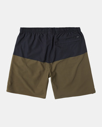 1 Yogger Stretch Elastic Waist Shorts 17" Brown V201TRYS RVCA