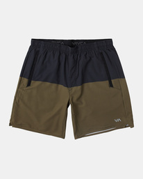 0 Yogger Stretch Elastic Waist Shorts 17" Brown V201TRYS RVCA