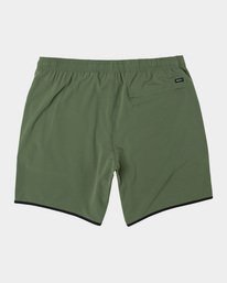 1 Yogger Stretch Elastic Waist Shorts 17" Green V201TRYS RVCA