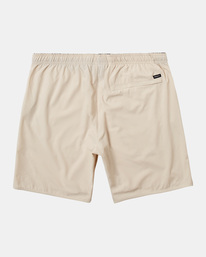 1 Yogger Stretch Elastic Waist Shorts 17" Brown V201TRYS RVCA