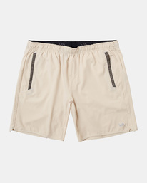 0 Yogger Stretch Elastic Waist Shorts 17" Brown V201TRYS RVCA