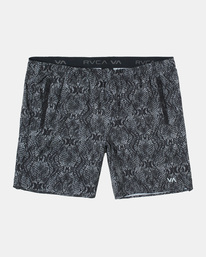 0 Yogger Stretch Elastic Waist Shorts 17" Grey V201TRYS RVCA