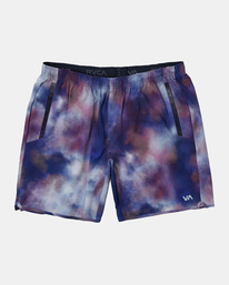 rvca, Yogger Stretch Elastic Waist Shorts 17", BLOTCH (wejz) VA Sport Yogger Stretch 17" - Performance Shorts for Men V201TRYS