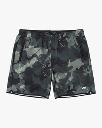 0 YOGGER STRETCH ATHLETIC SHORTS 17" Green V201TRYS RVCA