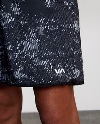 8 Yogger Stretch Elastic Waist Shorts 17" Blue V201TRYS RVCA