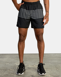 2 YOGGER STRETCH ELASTIC SHORTS 17" Black V201TRYS RVCA