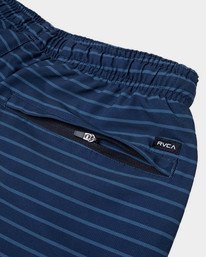 4 Yogger Stretch Elastic Waist Shorts 17" Blue V201TRYS RVCA