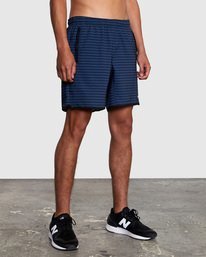 7 Yogger Stretch Elastic Waist Shorts 17" Blue V201TRYS RVCA
